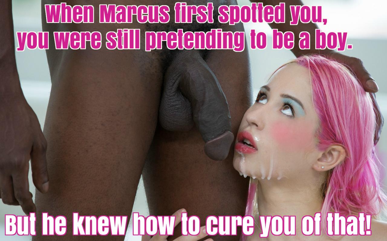 Interracial Sissy Caption.